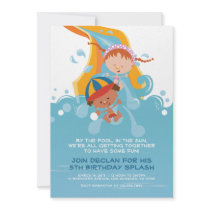 Summer Pool / Water Park Birthday Party Invitation