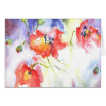 summer poppies cards