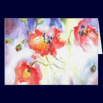 summer poppies cards