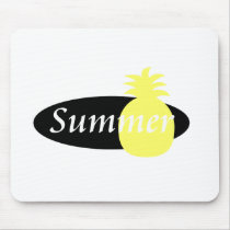 Summer Retro Pineapple Design mousepads