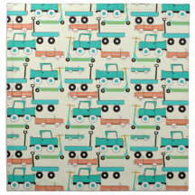 Summer Retro Wheels Scooters Cars Wagons Trucks Napkins