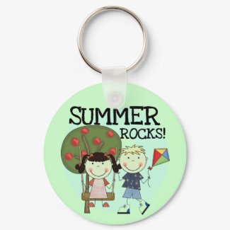 Summer Rocks T-shirts and Gifts keychain