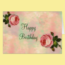 Summer Rose Birthday Card cards