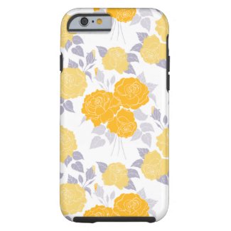 Summer Rose in Yellow - vintage roses, girly Tough iPhone 6 Case