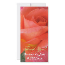 Summer Rose Wedding Photo Card Template