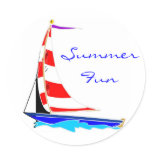 Summer Sailboat Fun Sticker