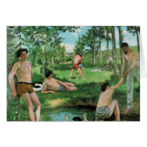 Summer Scene, Frederick Bazille Greeting Card