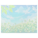 summer scene wedding doves light letterhead template