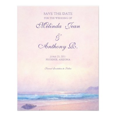 Summer Sea Save the Date 4.25 x 5.5 Announcement