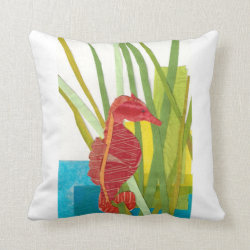 Summer Seahorse Pillow