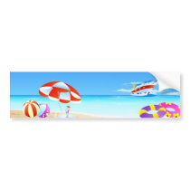 Summer Seaside Bumper Stickers
