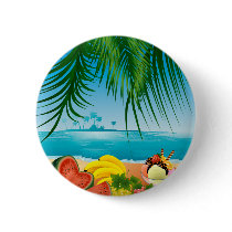 Summer Seaside Pinback Buttons