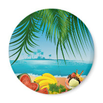 Summer Seaside Fridge Magnet