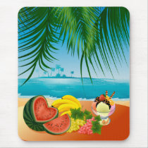 Summer Seaside Mouse Pad