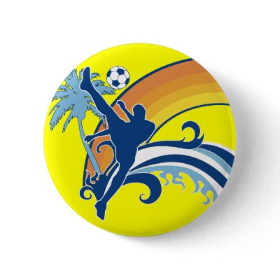 summer soccer. buttons