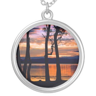 Summer Solace Round Pendant Necklace