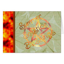 Summer Solstice Pagan Pentagram Card