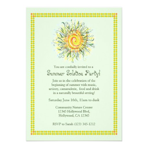 Summer Solstice Party Invitation