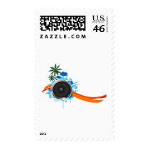 Summer Sound - Beach Music DJ Speaker Stamp