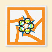 Summer Star - Orange magnets