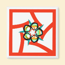 Summer Star - Red magnets