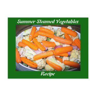 Summer Steamed Vegetables Recipe postcard