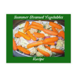 Summer Steamed Vegetables Recipe Post Card