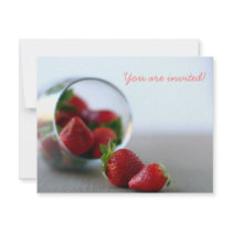 Summer Strawberry Collection invitations by theonedesigns_photos Summer Strawberry Collection invitations