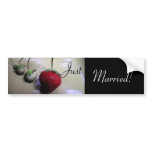 Summer Strawberry Wedding Bumper Sticker