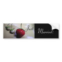 Summer Strawberry Wedding Bumper Sticker bumper stickers
