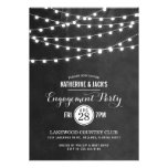 Summer String Lights Engagement Party Invitation at Zazzle