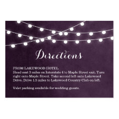 Summer String Lights Wedding Directions Insert Business Cards