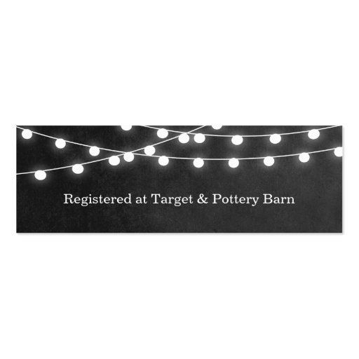 Summer String Lights Wedding Insert Card Business Card Template