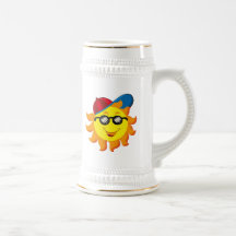 Summer Sun in Ballcap & Sunglasses Mugs