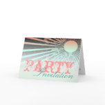Summer Sun Party Invitation Greeting Card