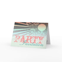 Summer Sun Party Invitation cards