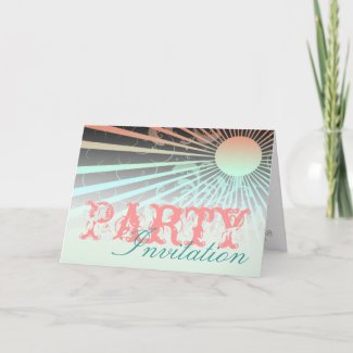 Summer Sun Party Invitation card