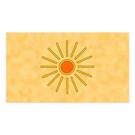 Summer sun. Warm yellow colors. Business Cards (back side)