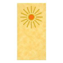 Summer sun. Warm yellow colors. Personalized Photo Card
