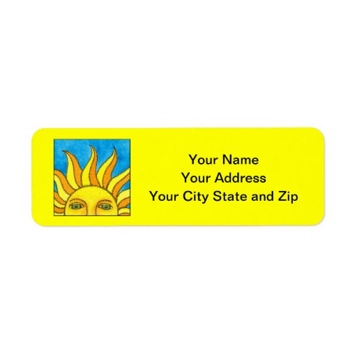 Summer Sun Yellow Address Labels Zazzle