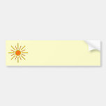 Summer sun. Yellow and orange. Bumper Sticker