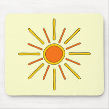 Summer sun. Yellow and orange. Mousepads