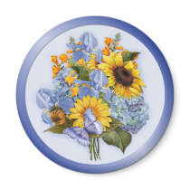 Summer Sunflower Bouquet Magnets