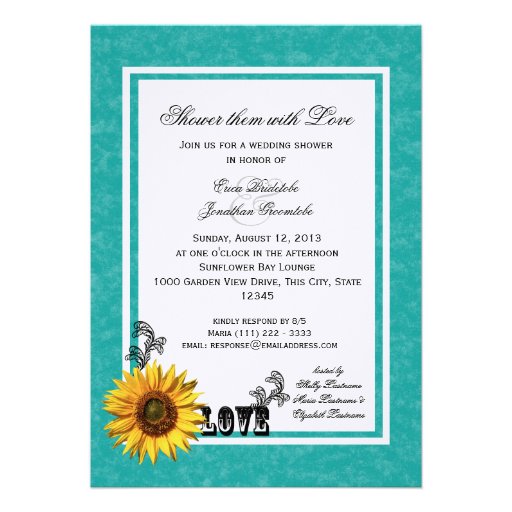 Summer Sunflower Bridal Shower Invitation