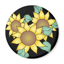 SUMMER SUNFLOWERS by SHARON SHARPE magnets
