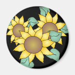 SUMMER SUNFLOWERS by SHARON SHARPE Refrigerator Magnet