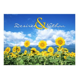 Summer Sunflowers Wedding Invitation