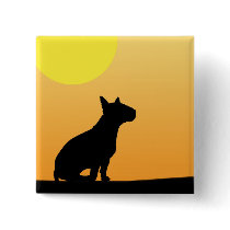 Summer Sunset Bull Terrier Pin