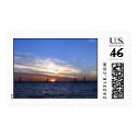 Summer sunset on Lake Michigan postage