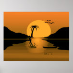 Summer Sunset Reflect Print posters